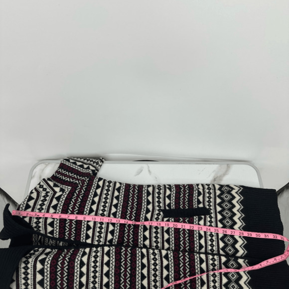 Cambridge Dry Goods Womens S Duster Open Cardigan Sweater Fair Isle Wool Nordic - Picture 3 of 12